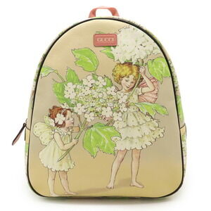 Gucci Flower Fairies Fairy Backpack Beige Pink Multicolor